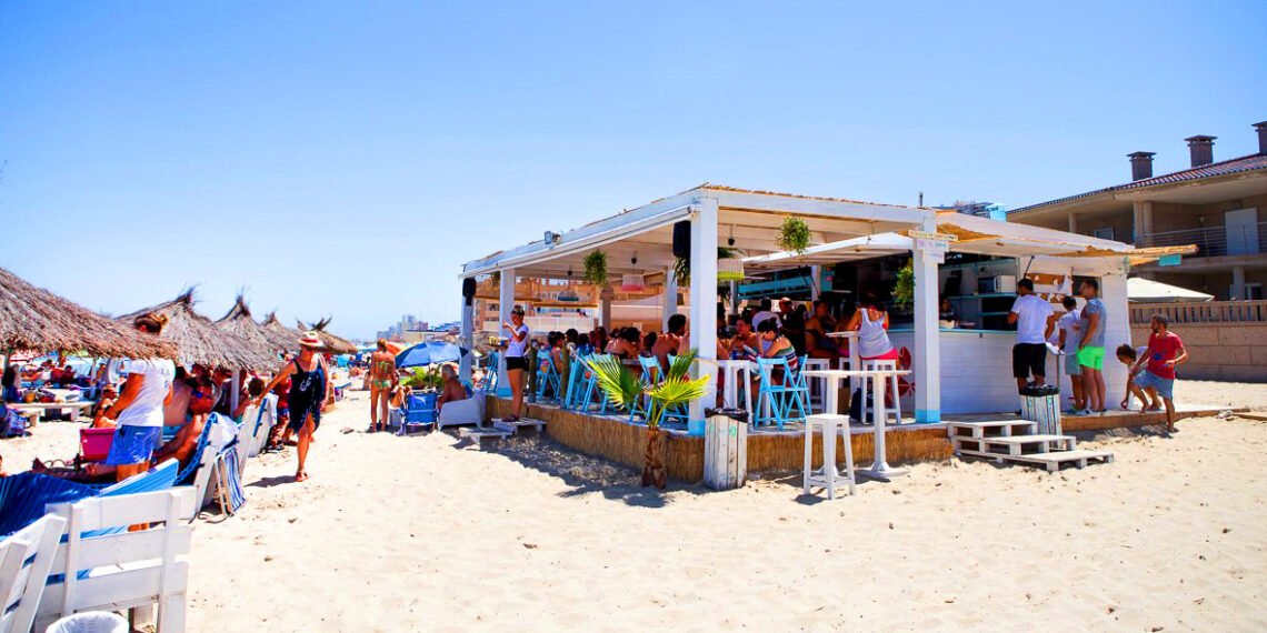 Chiringuito la cangreja la manga playa el galúa del mar menor mar mediterráneo